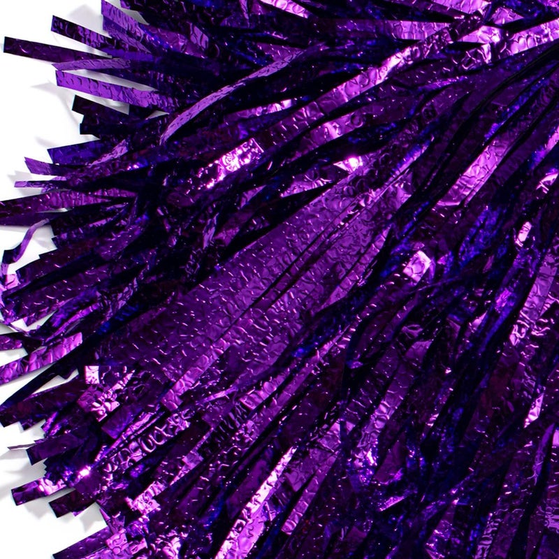 Anderson's Metallic Foil Textured School Spirit Shakers, Cheerleader Pom Poms, Football, Basketball, Homecoming Squad, Team, Party, Dance, Club, Performance, Fan Celebration Pack of 10 - Image 4